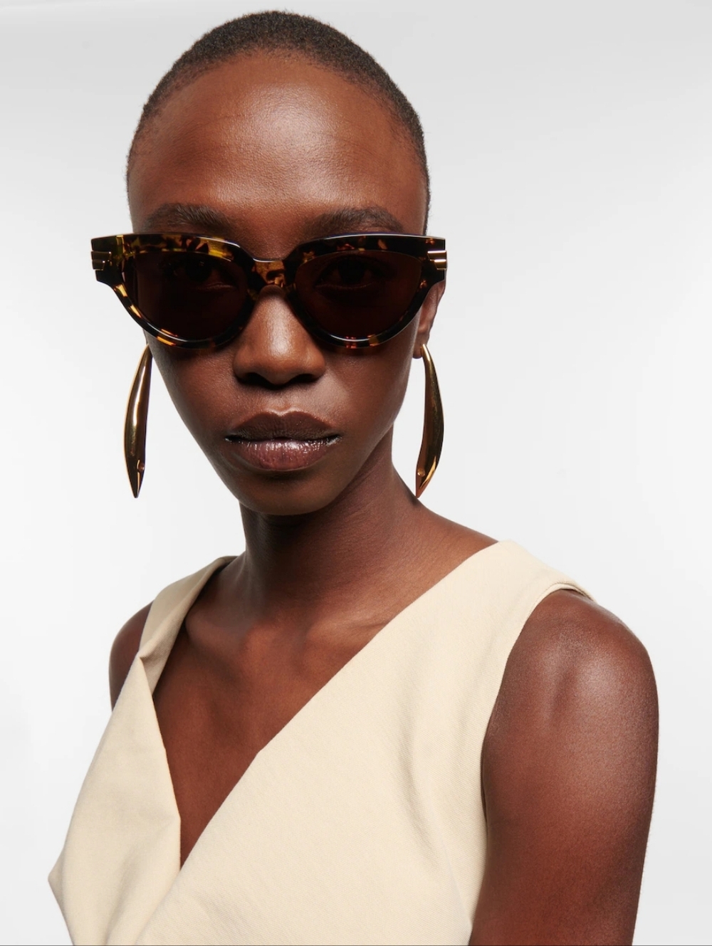 Tortoiseshell Sunglasses with Gold Fleck Accents - Picture 2 of 6